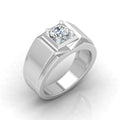 Certified E/VS 1.00Ct Round Diamond Mens Solitaire Ring