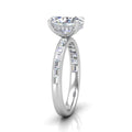 Classic Hidden Halo Channel Set Engagement Ring - Oval