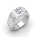 Certified F/VS 1.00Ct Single Diamond Mens Solitaire Ring