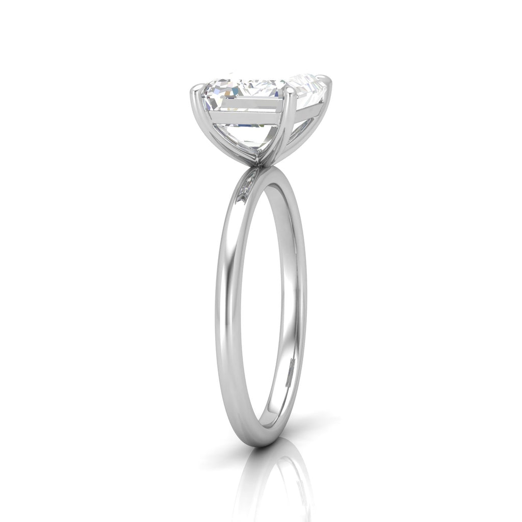 Classic East-West Solitaire Engagement Ring - Emerald