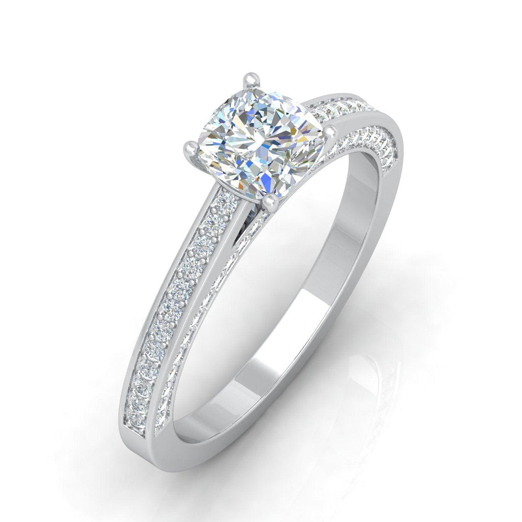 Certified Cushion Diamond Engagement Ring 2.00Carat E/VS