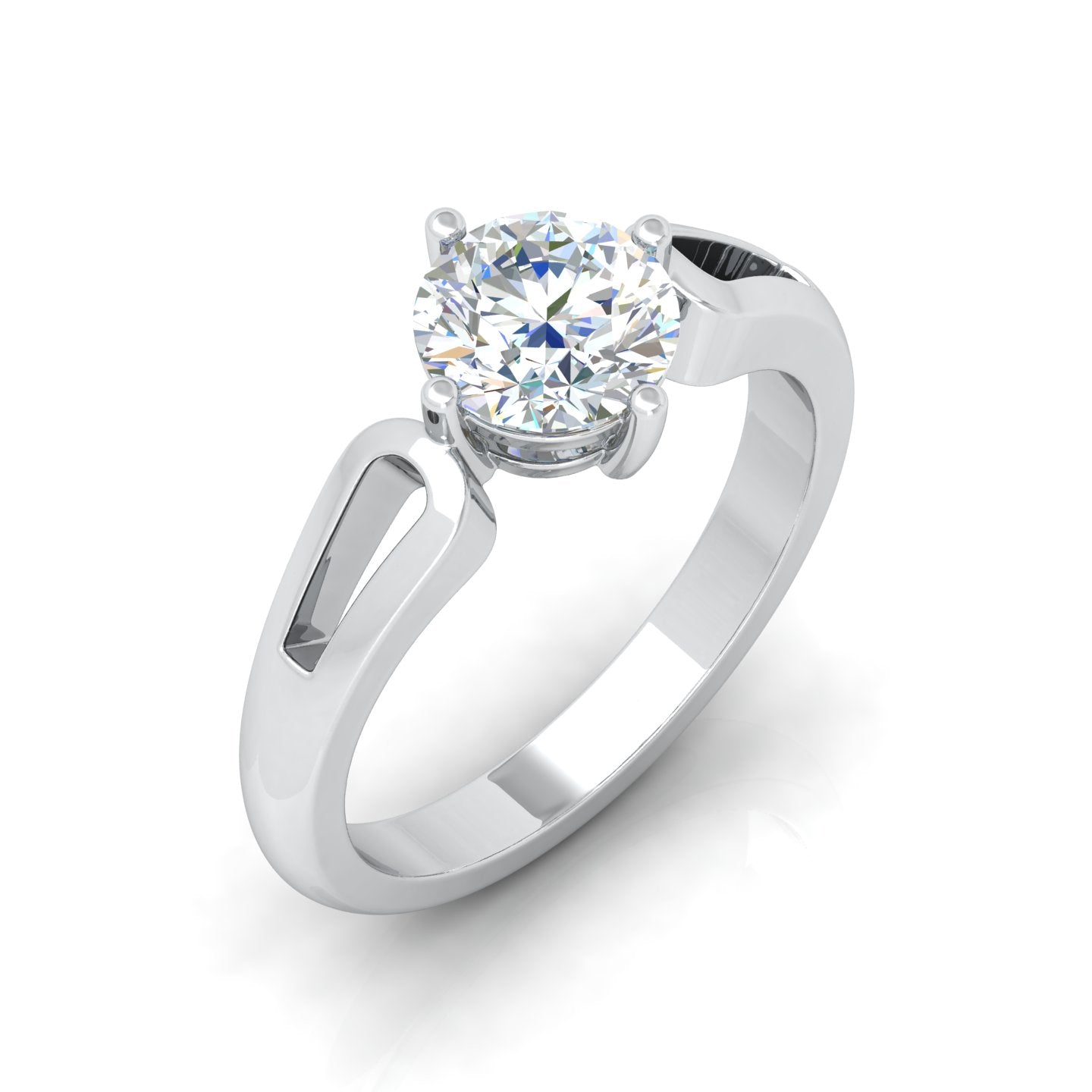 Classic 2.00 Carat D/VS Lab Round Diamond Solitaire Engagement Ring For Women
