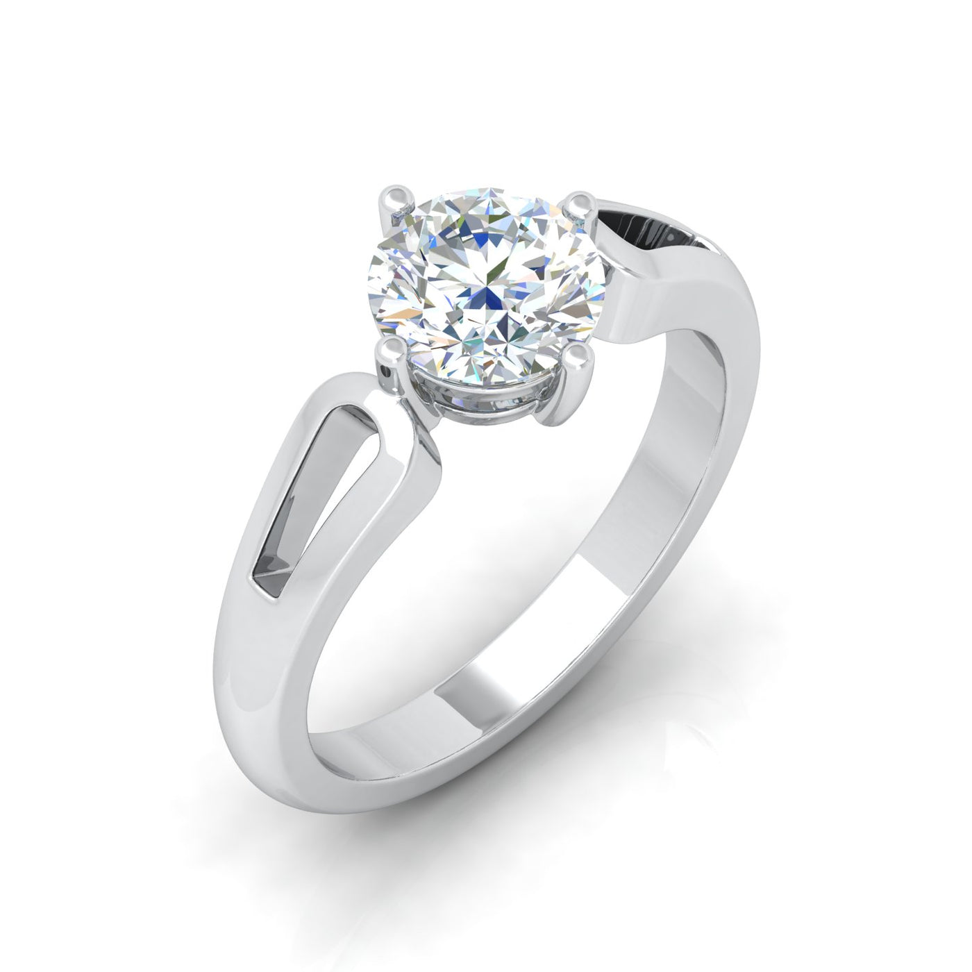 Classic 2.00 Carat D/VS Lab Round Diamond Solitaire Engagement Ring For Women