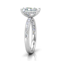 Classic Hidden Halo Channel Set Engagement Ring - Radiant