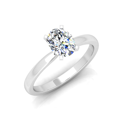Certified Oval Diamond Hidden Halo Engagement Ring - 1.00Ct - 3.00Ct