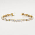 10.00ct Round Diamond Tennis Bracelet - 18k Yellow Gold