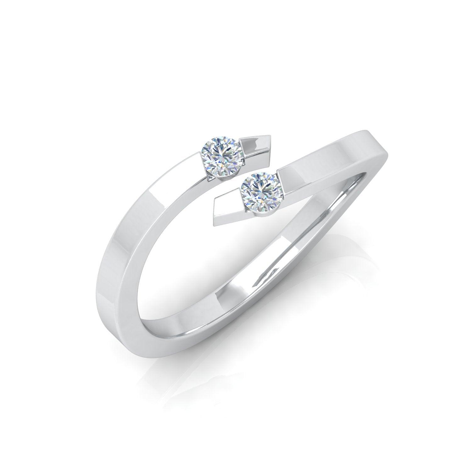 0.20 Carat D/VVS Round Diamond Solitaire Engagement Ring - amadadiamonds