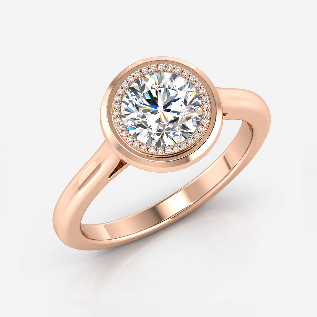 IGI Certified 2.00Ct Classic Milgrain Set Solitaire Engagement Ring in Gold & Platinum
