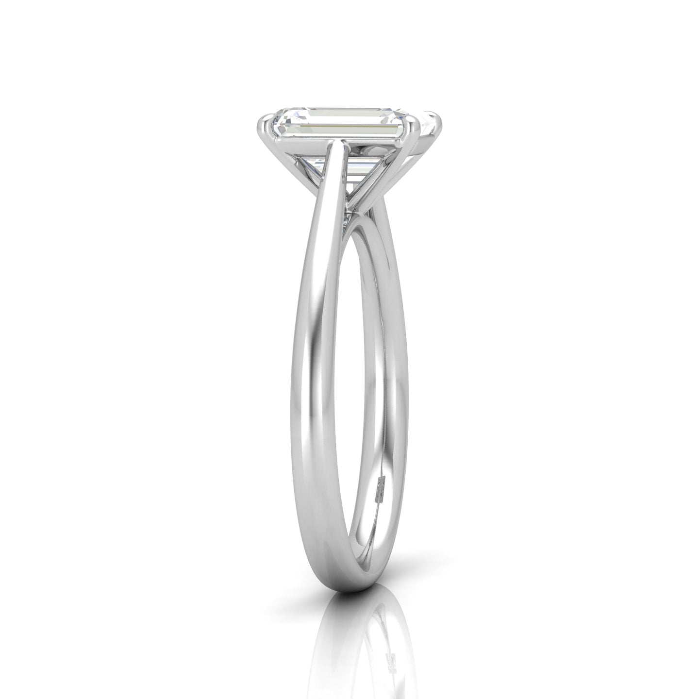 Radiant Diamond Cathedral Solitaire Ring
