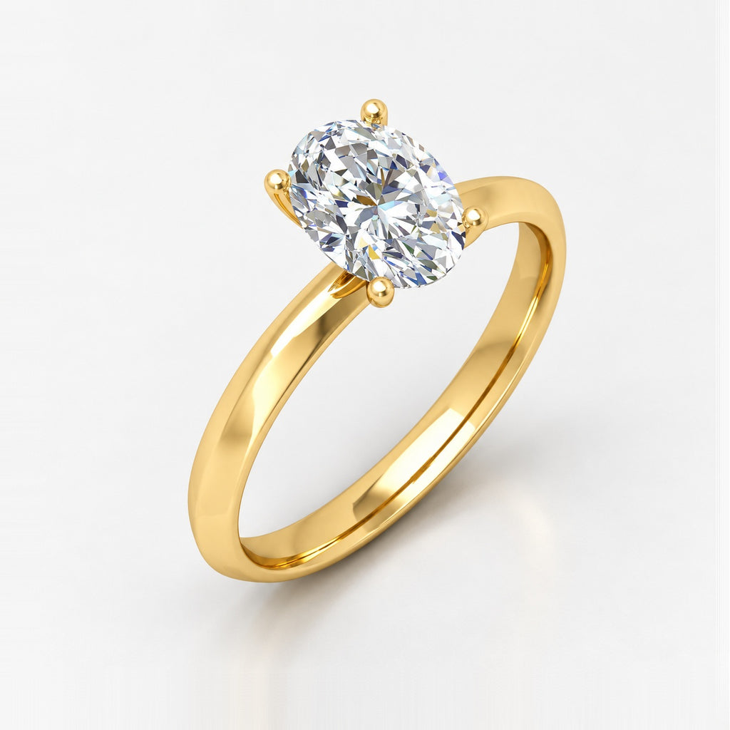 IGI Certified Oval Diamond 2.00Ct Solitaire Engagement Ring in Gold & Platinum