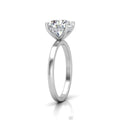 Classic Solitaire Hidden Halo Engagement Ring