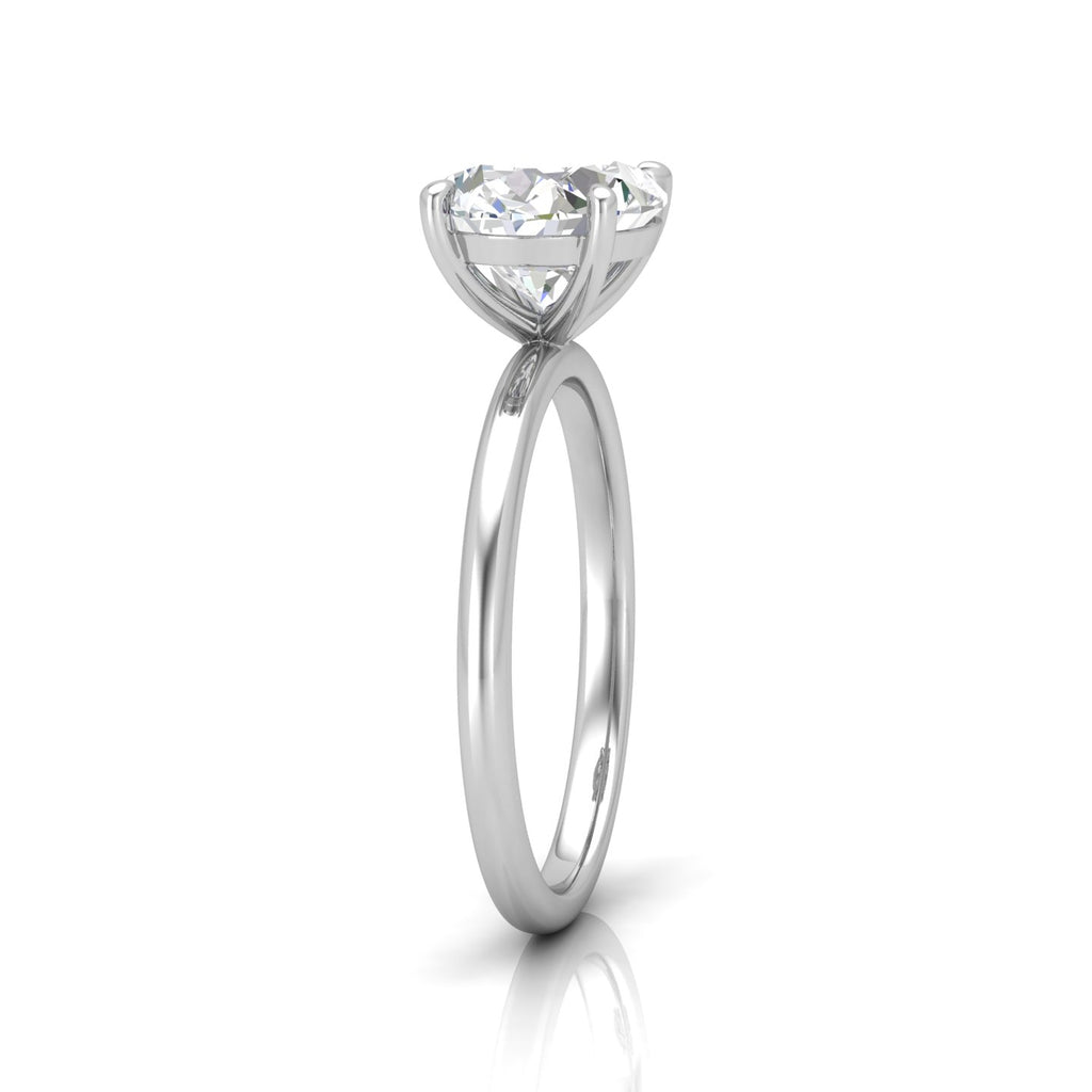 Classic East-West Solitaire Engagement Ring - Oval