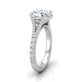 Julie Oval Diamond Split Shank Engagement Ring