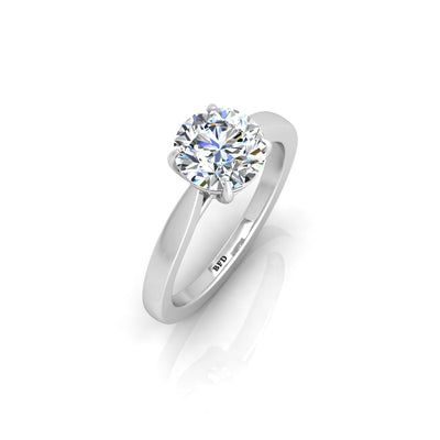 1.00 Carat D/VS Lab Round Diamond Solitaire Engagement Ring For Women