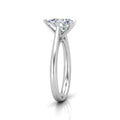 Pear Diamond Cathedral Solitaire Ring