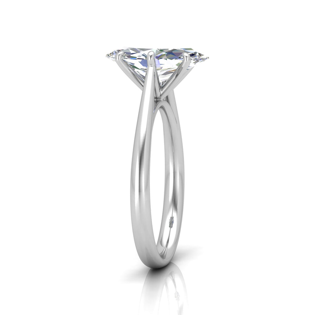 Marquise Diamond Cathedral Solitaire Ring