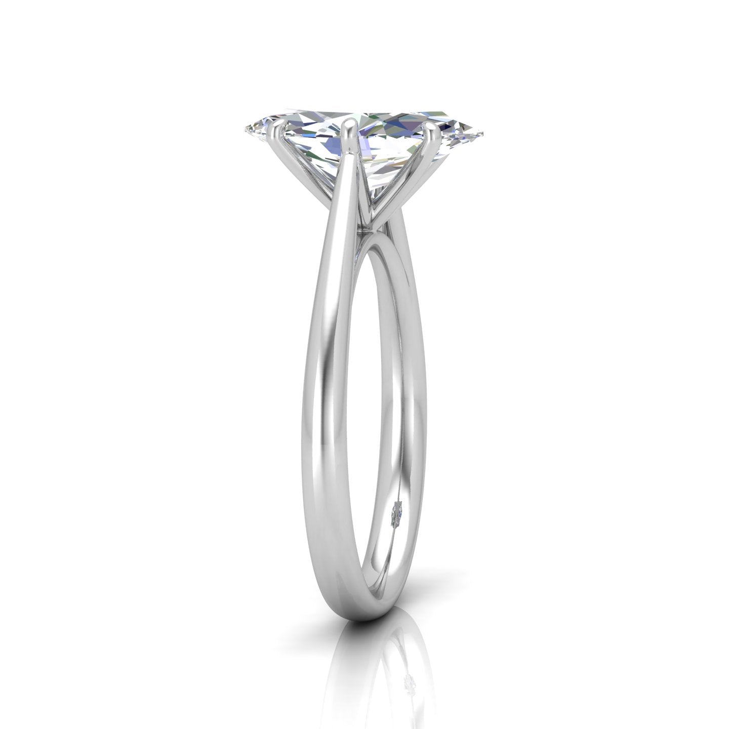 Marquise Diamond Cathedral Solitaire Ring