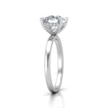 Classic Solitaire Hidden Halo Engagement Ring