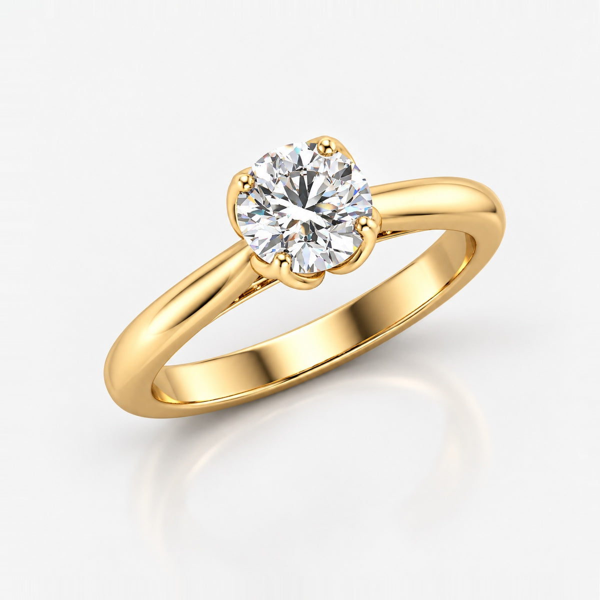 IGI Certified 2.00Ct Classic Four Prong Solitaire Engagement Ring in Gold & Platinum