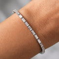 5.00ct Emerald Diamond Tennis Bracelet - 9k White Gold