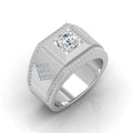 Certified 1.50ct Round Diamond Solitaire with Accents Engagement Ring for Him