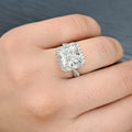 E/VS 4.82Ct IGI Certified Radiant Cut Diamond Halo Engagement Ring In Platinum