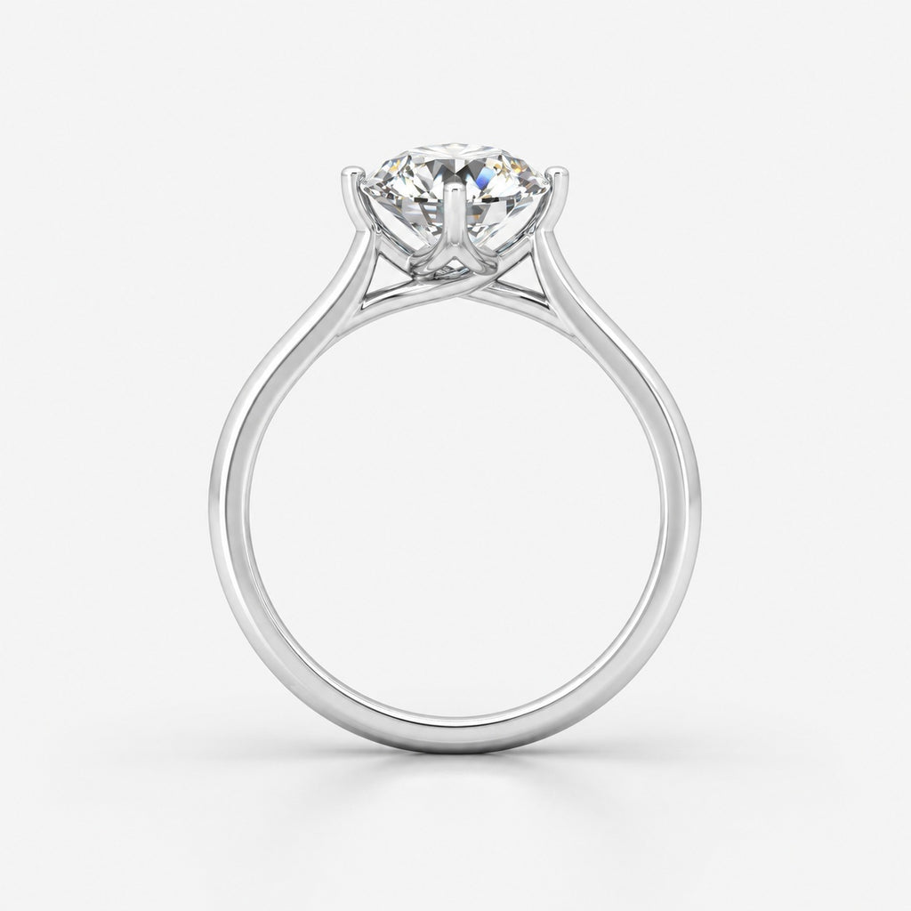 IGI Certified 1.00 Carat E/VS Round Solitaire Claw Set Engagement Ring in Gold & Platinum