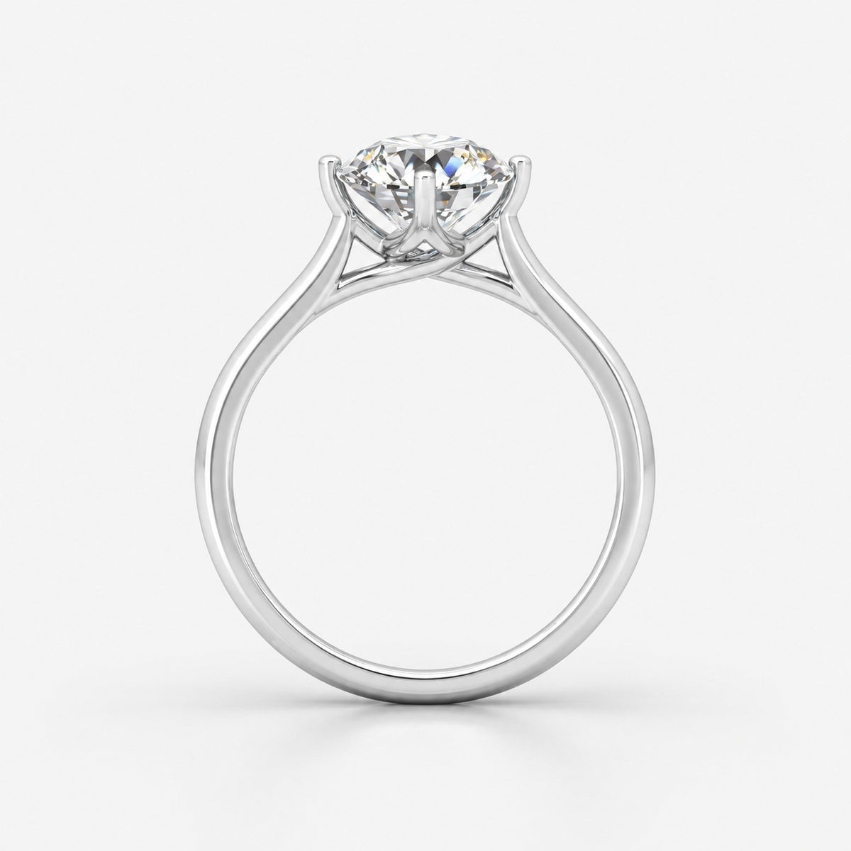 IGI Certified 1.00 Carat E/VS Round Solitaire Claw Set Engagement Ring in Gold & Platinum