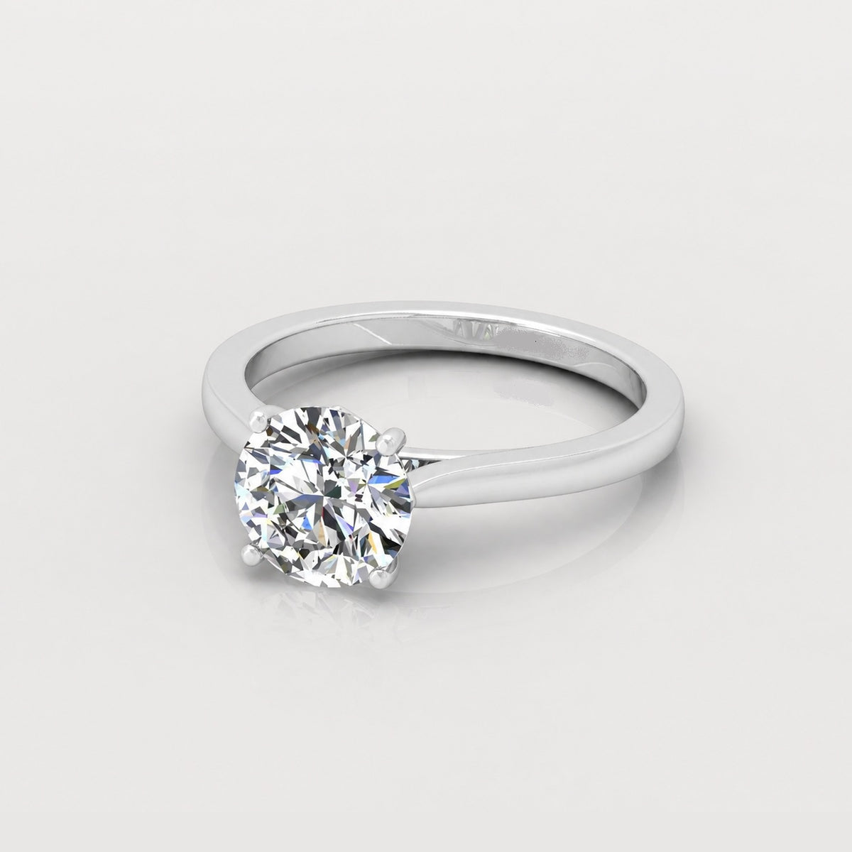 IGI Certified 2.00 Carat E/VS Round Solitaire Engagement Ring in Gold & Platinum