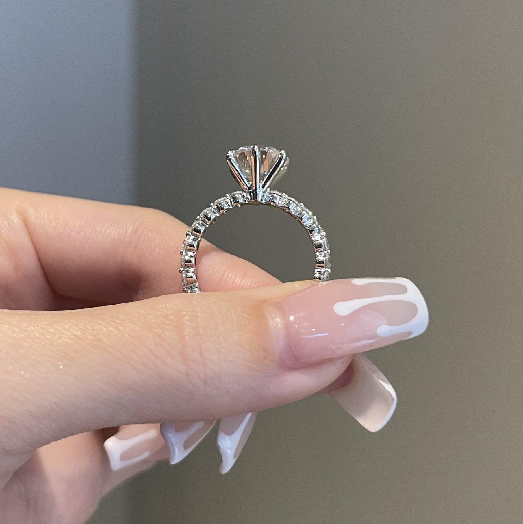 4.50CT IGI Certified Lab Grown Round Diamond Engagement Ring