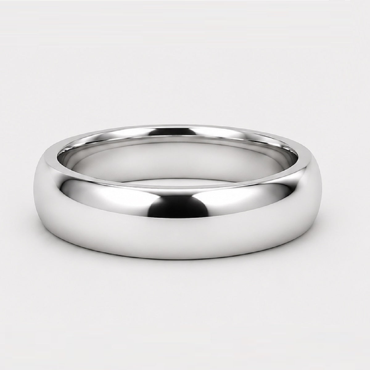 Classic D Shape 4mm Plain Women's Wedding Band