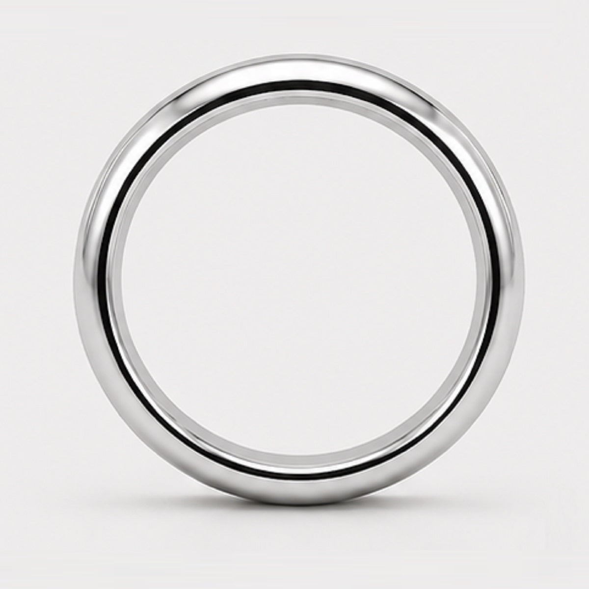 Classic D Shape 4mm Plain Women's Wedding Band