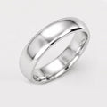 Classic D Shape 4mm Plain Women's Wedding Band