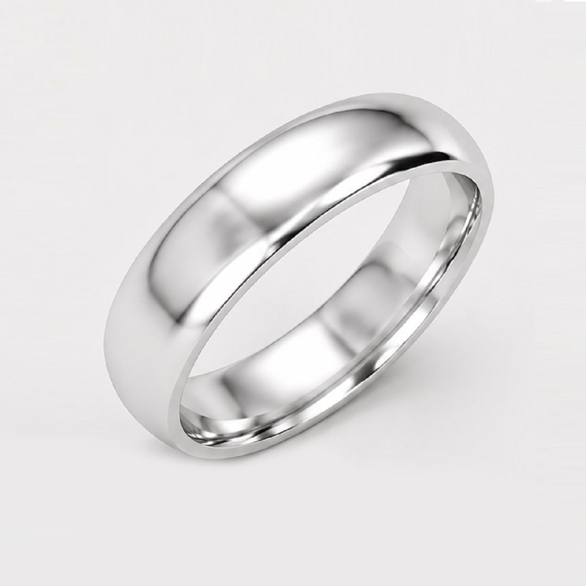 Classic D Shape 4mm Plain Women's Wedding Band
