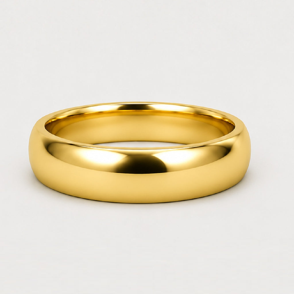 Classic D Shape 4mm Plain Women's Wedding Band