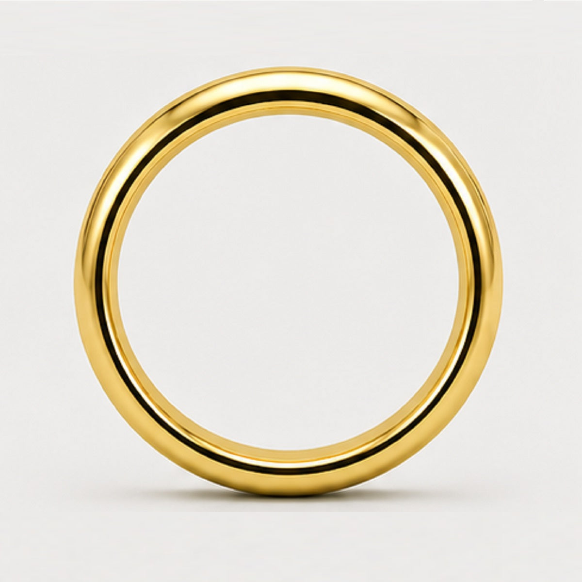 Classic D Shape 4mm Plain Women's Wedding Band