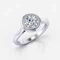 IGI Certified 2.00Ct Classic Milgrain Set Solitaire Engagement Ring in Gold & Platinum