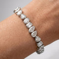 10.00 Carat D/VS Lab Grown Mixed Shape Diamond Tennis Bracelet