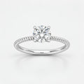 IGI Certified 1.00 Carat E/VS Cable Solitaire Engagement Ring in Gold & Platinum