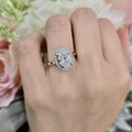 Clearance ! E/VS 2.30Ct IGI Certified Oval Diamond Halo Engagement Ring In Platinum