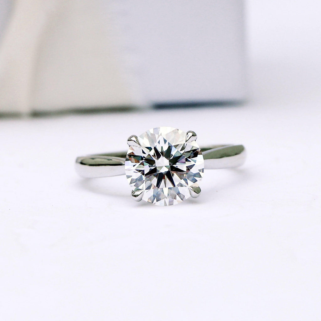 Last Piece ! IGI Certified 5.00Ct Huge Lab Grown Round Diamond Solitaire Engagement Ring in Platinum