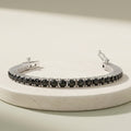 5.00Ct Round Black Diamond Tennis Bracelet in White Gold