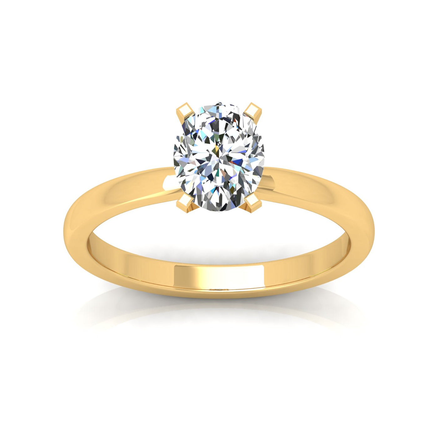 Certified Oval Diamond Hidden Halo Engagement Ring - 1.00Ct - 3.00Ct