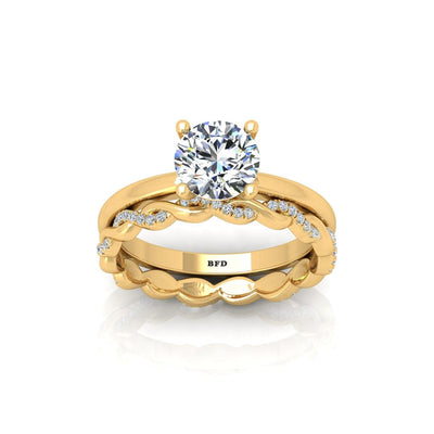 Certified Classic Round Diamond Solitaire Engagement Ring With Twisted Band 1.50Ct E/VS