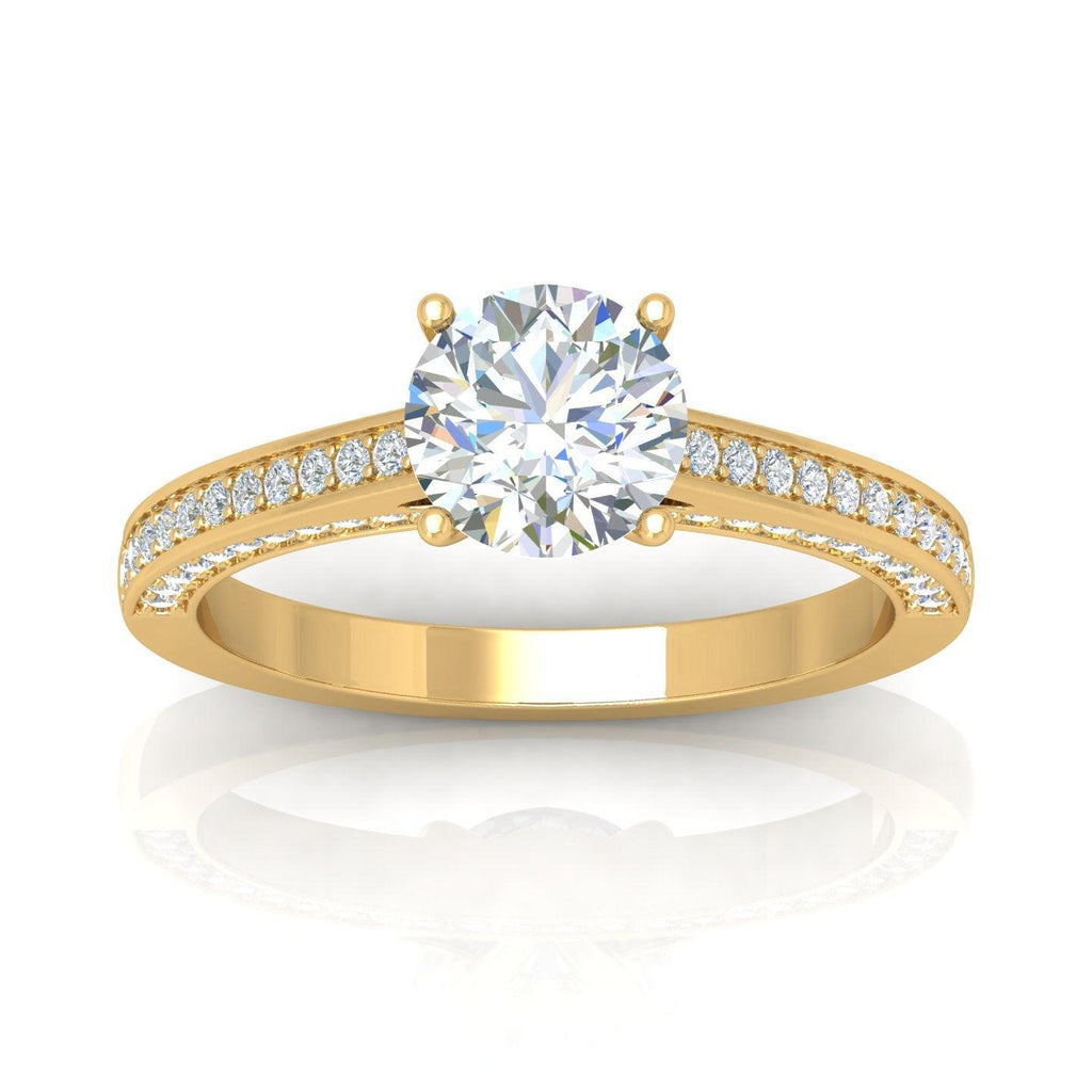 Certified Round Diamond Engagement Ring 2.00Carat E/VS