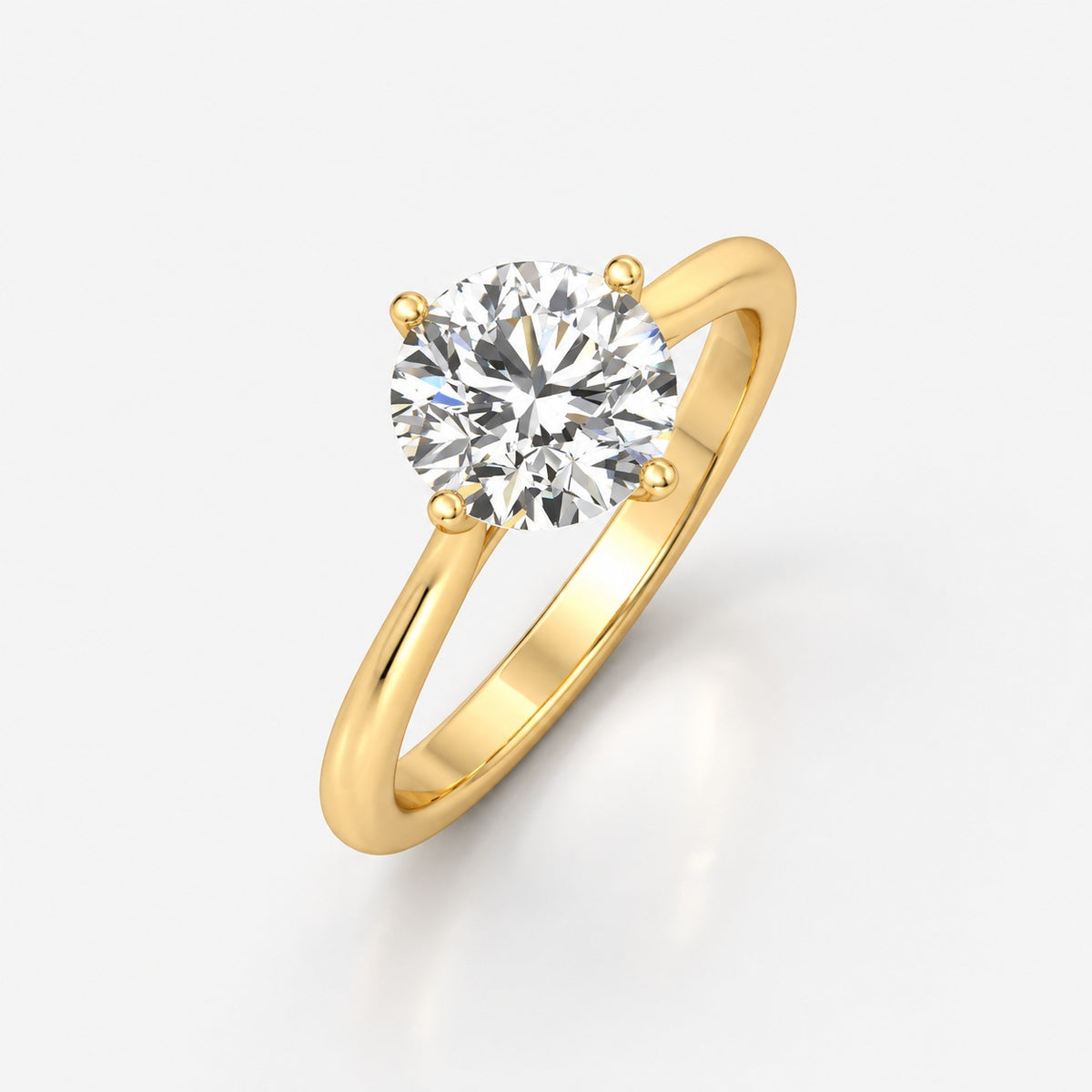 IGI Certified 1.00 Carat E/VS Round Solitaire Claw Set Engagement Ring in Gold & Platinum