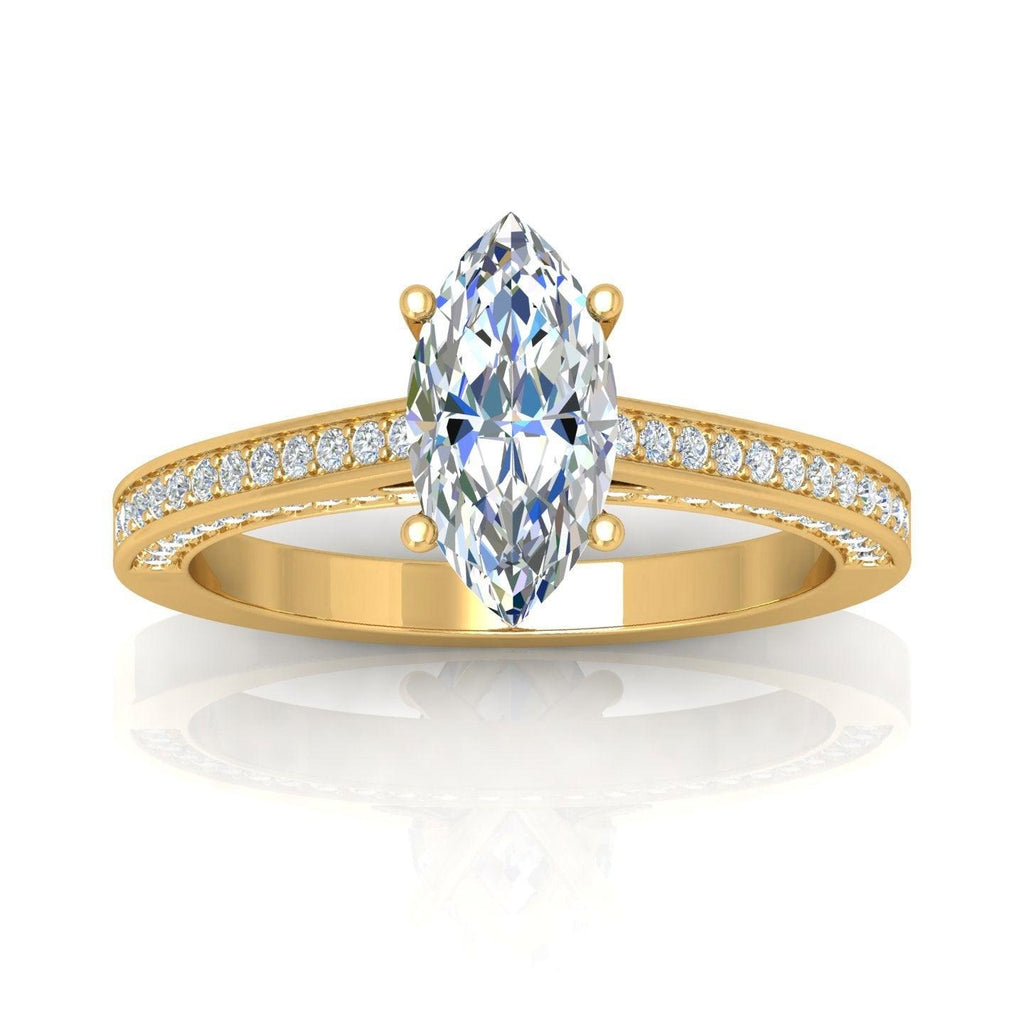 Certified Marquise Diamond Engagement Ring 2.00Carat E/VS