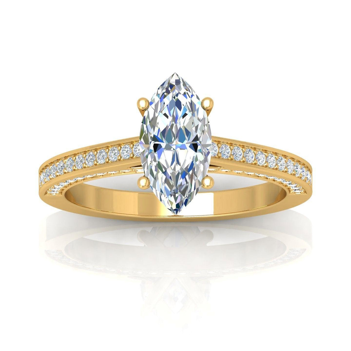 Certified Marquise Diamond Engagement Ring 2.50Carat E/VS