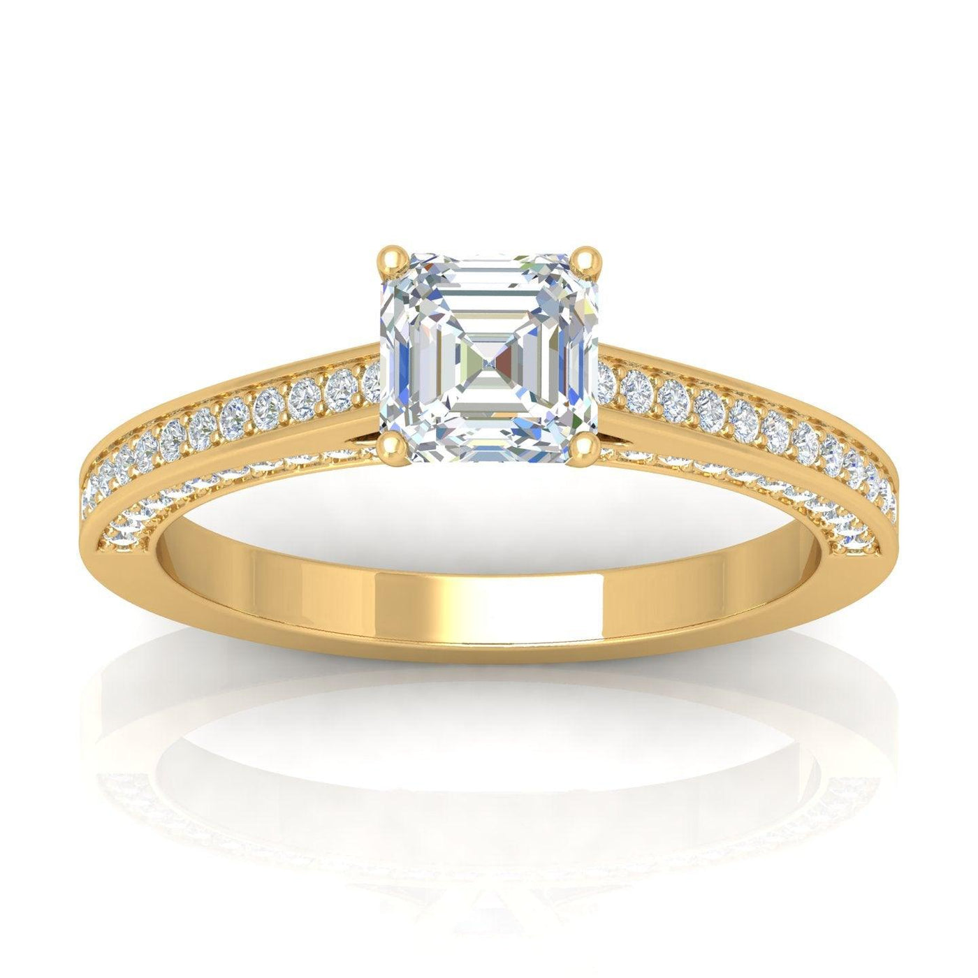 Certified Asscher Diamond Engagement Ring 2.00Carat