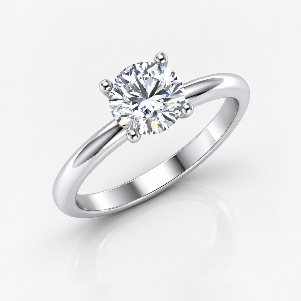 IGI Certified 2.00Ct Classic Four Prong Solitaire Engagement Ring in Gold & Platinum